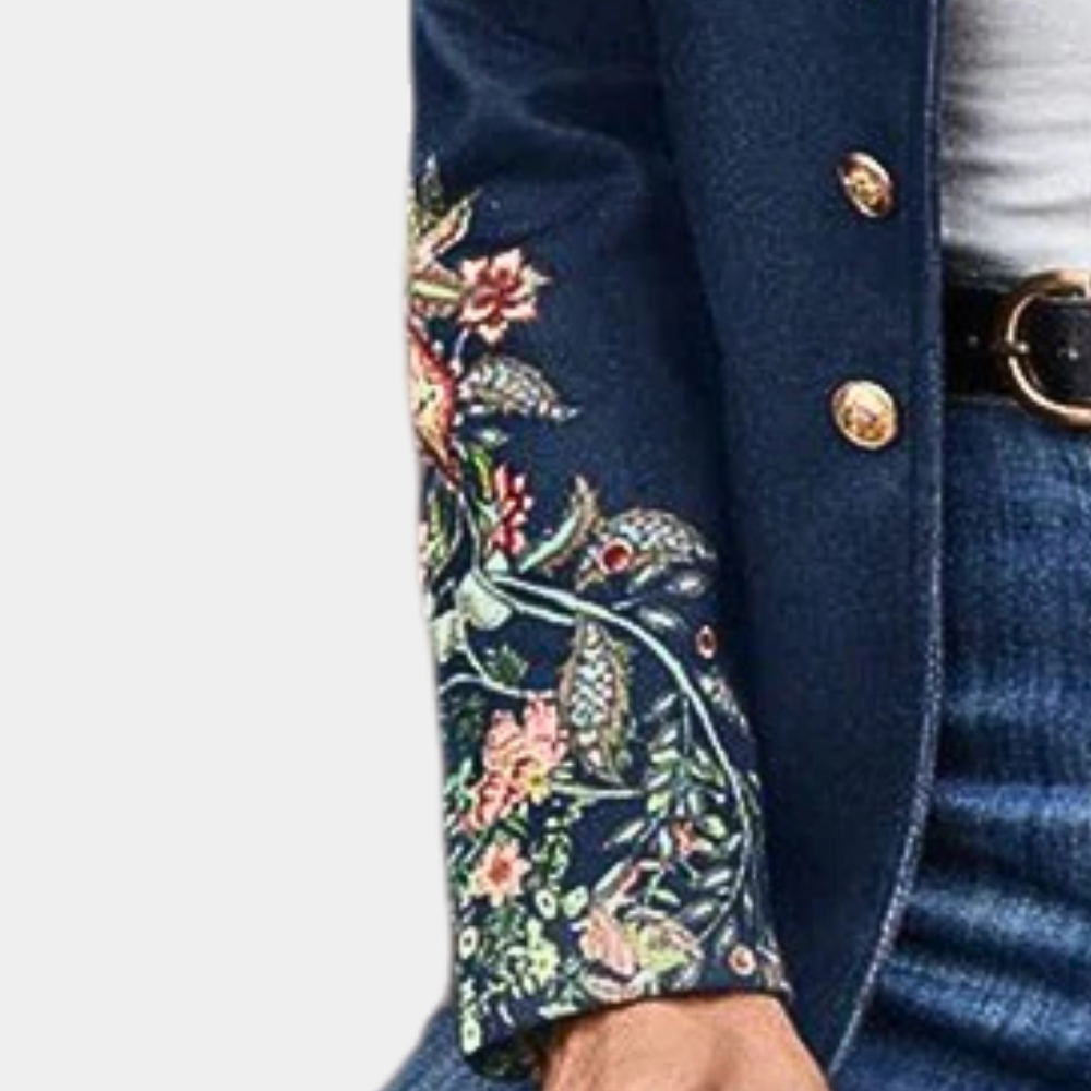 Blazer Femme – Brodé, Colorée