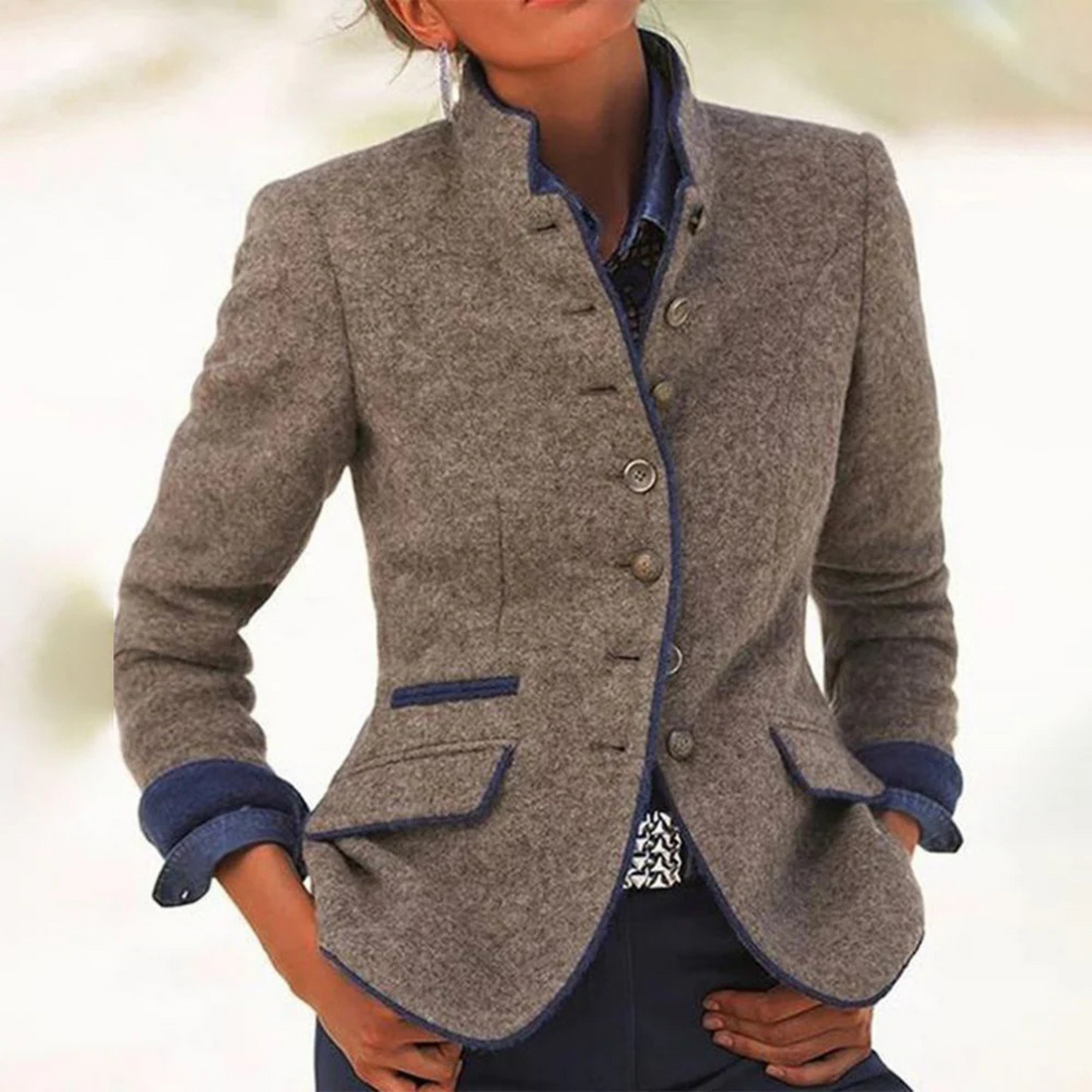 Blazer Femme – Coupe Structurée, Cintré