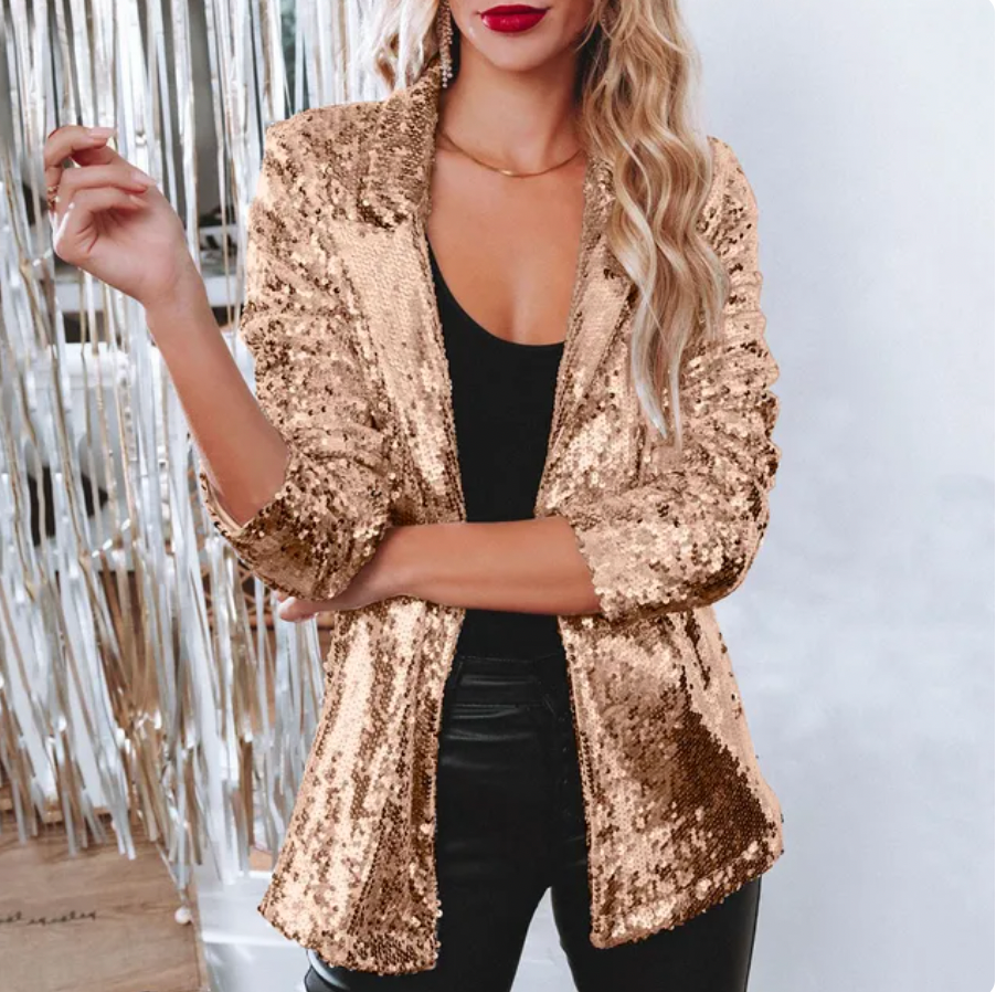 Blazer Femme – Glamour Paillettes, Cintré