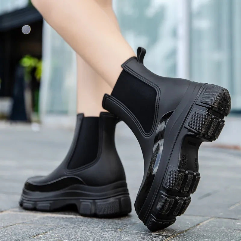 Bottes de Neige Femme – Pluie Plateforme Imperméables, Fourrées
