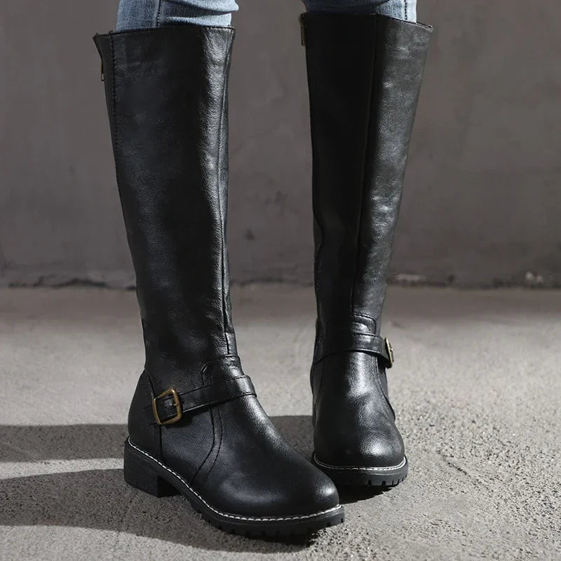 Bottes Hautes Femme d'Hiver – Coupe Ajustée et Doublure