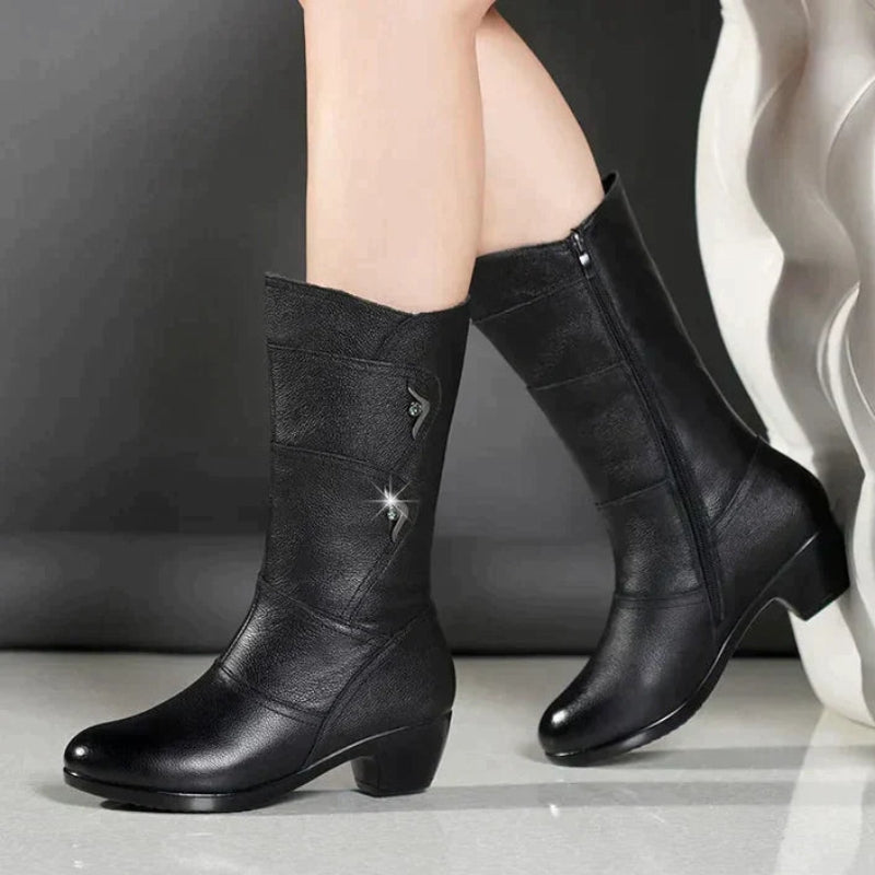 Bottes Hautes Femme – Bout Rond, Tige Souple