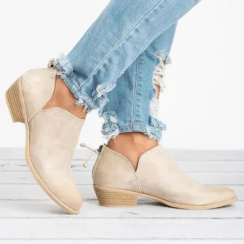 Bottines à Talon Femme – Bout Affiné et Finition Mate