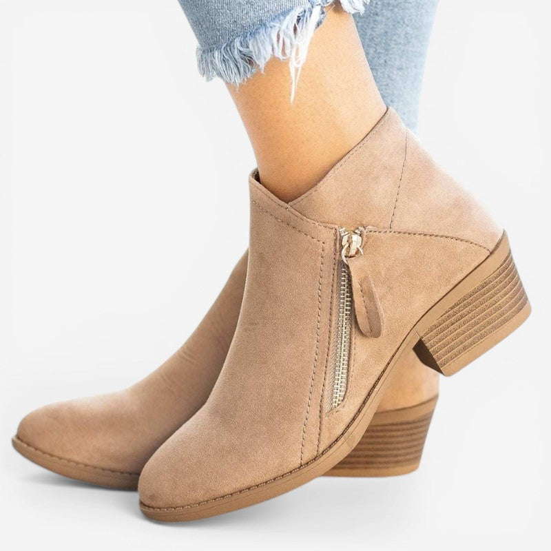 Bottines à Talon Femme – Bout Pointu, Semelle Crantée