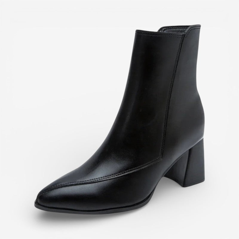 Bottines Femme – Bout Pointu, Talon Bloc