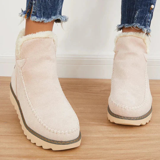 Bottines Femme Fourrées – À Enfiler, Semelle Crantée