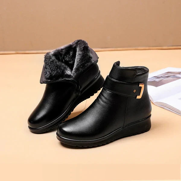 Bottines Femme Fourrées – Boucle et Zip, Semelle Confort