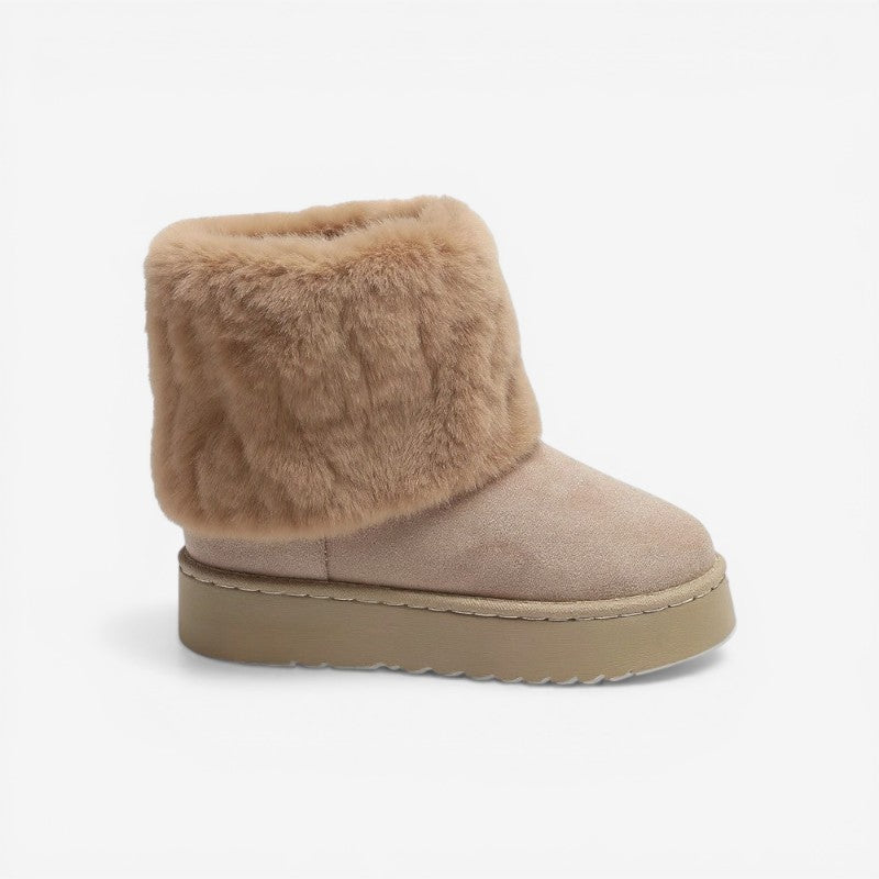 Bottines Fourrées Femme – À Enfiler, Semelle Antidérapante