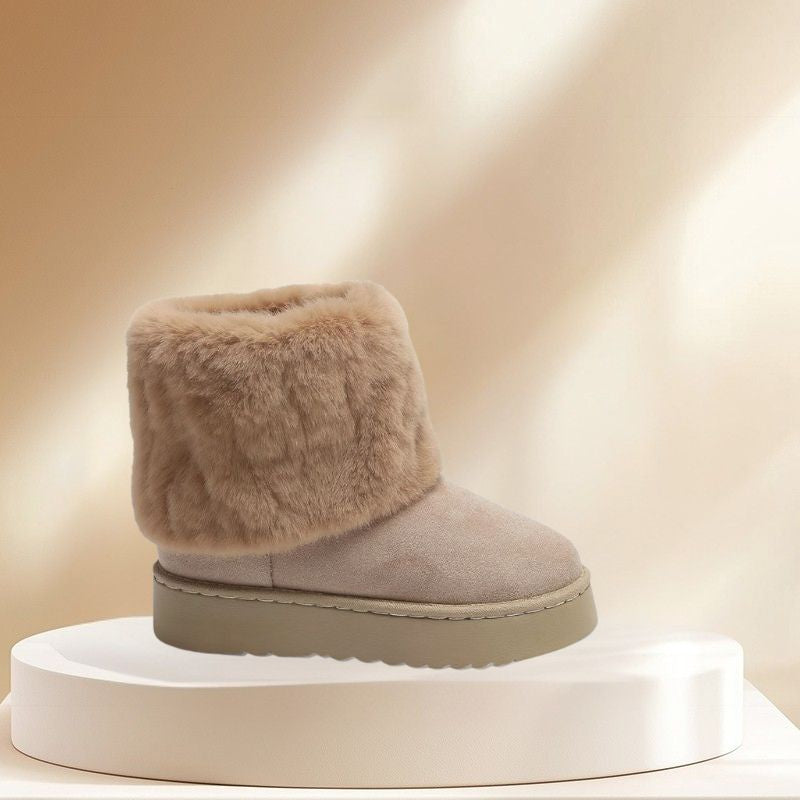 Bottines Fourrées Femme – À Enfiler, Semelle Antidérapante