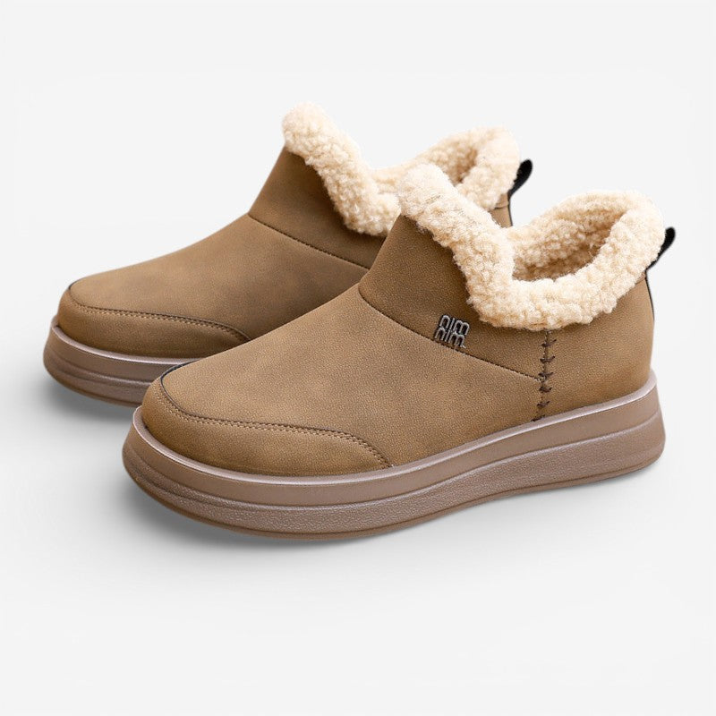 Bottines Fourrées Femme – À Enfiler, Semelle Plateforme