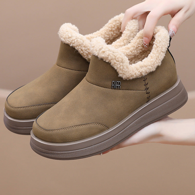 Bottines Fourrées Femme – À Enfiler, Semelle Plateforme