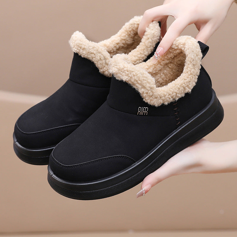Bottines Fourrées Femme – À Enfiler, Semelle Plateforme