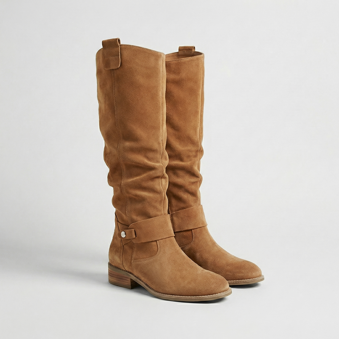 Bottines Femme – Souples Effet Daim, Talon Bloc
