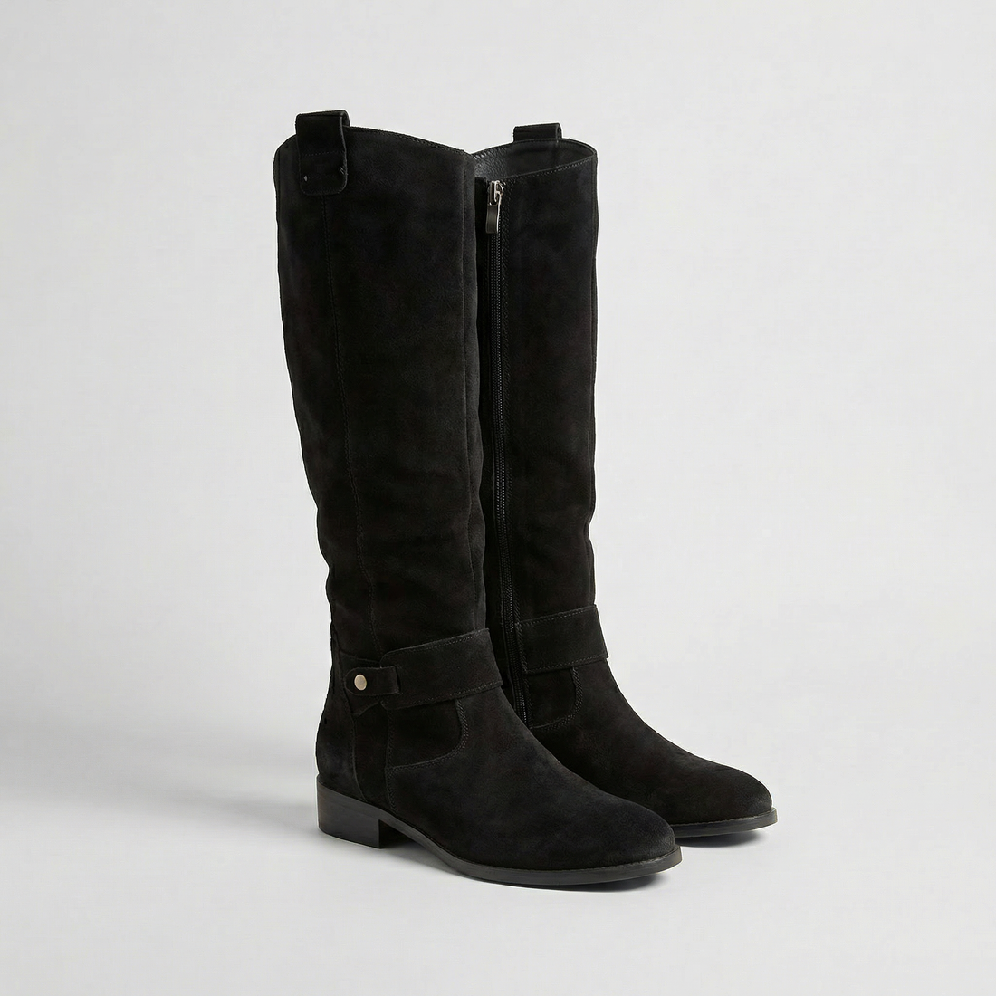 Bottines Femme – Souples Effet Daim, Talon Bloc