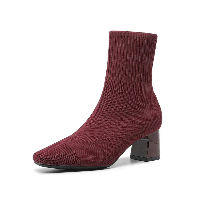 Bottines Femme – Tricotées Élégantes, Confortables