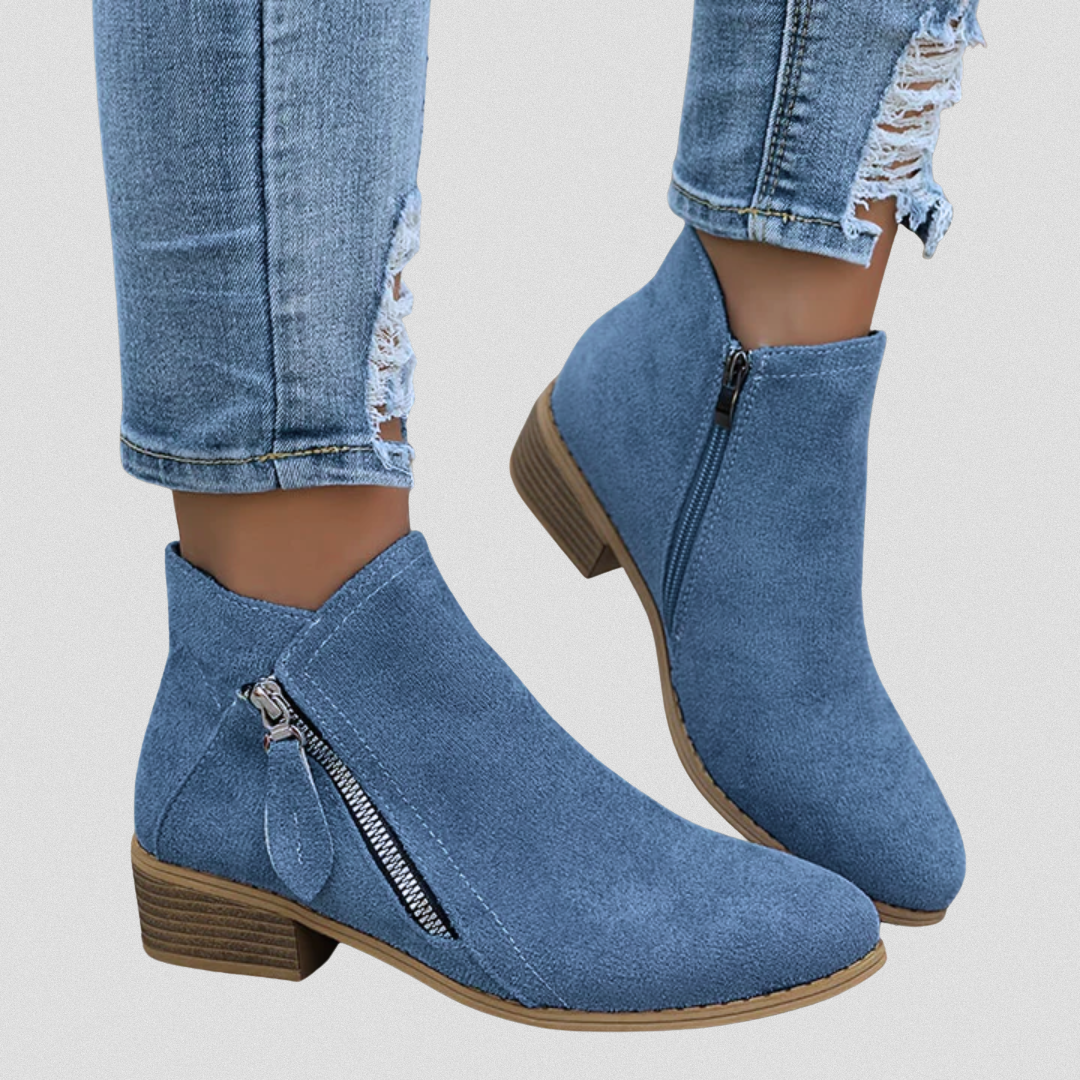 Bottines Femme – Zippées, Talon Bloc