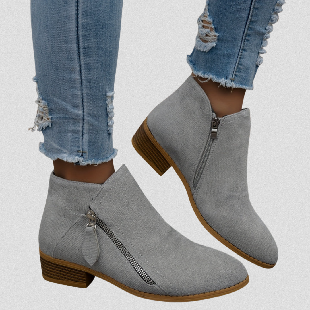 Bottines Femme – Zippées, Talon Bloc