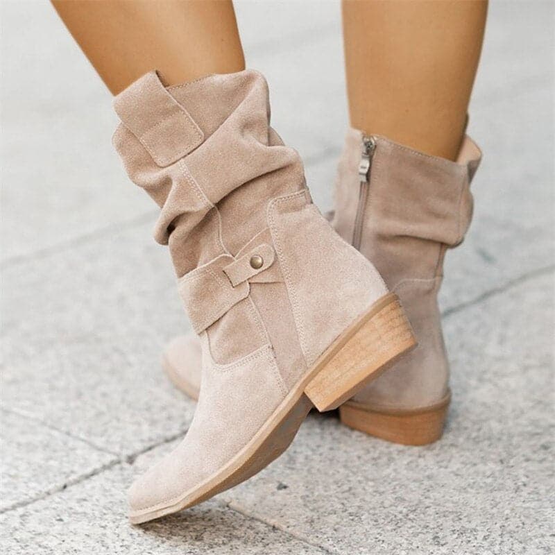 Bottines Hautes Femme – Tige Mi-Haute, Ligne Moderne