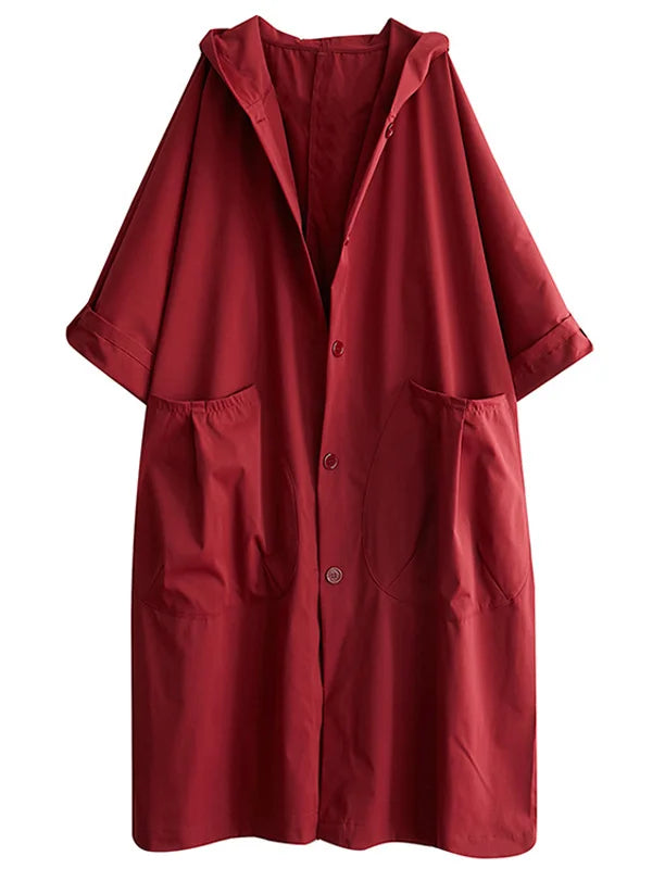 Imperméable Femme – Long Oversize, Capuche Poches