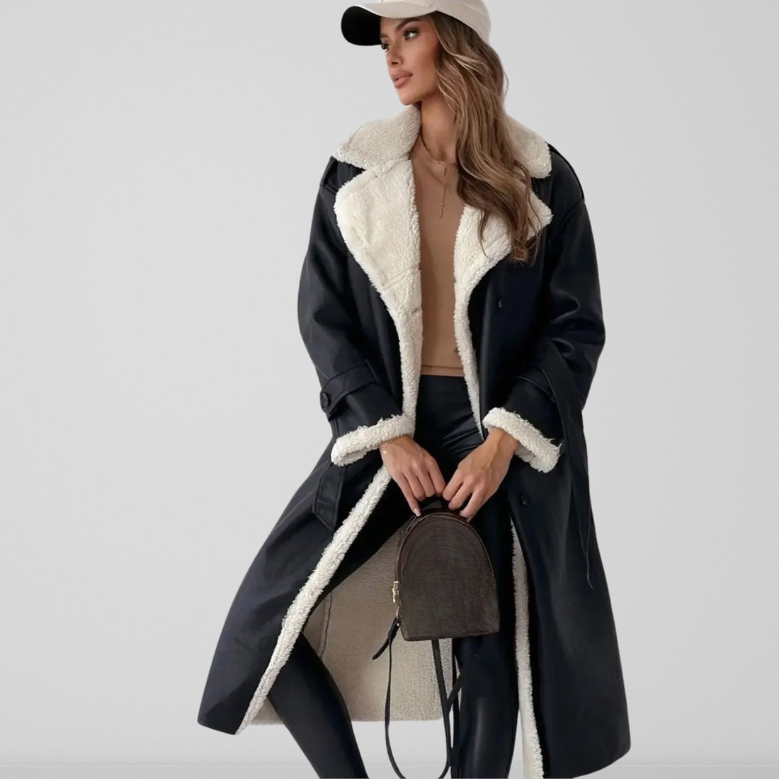 Manteau Femme – Coupe Longue, Boutonné