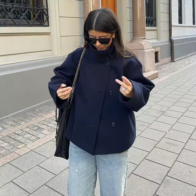 Manteau Femme – Court, Double Boutonnage