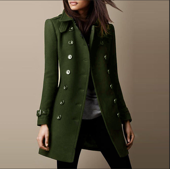 Manteau Femme – Double Boutonnage, Intemporel