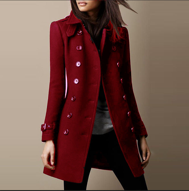 Manteau Femme – Double Boutonnage, Intemporel