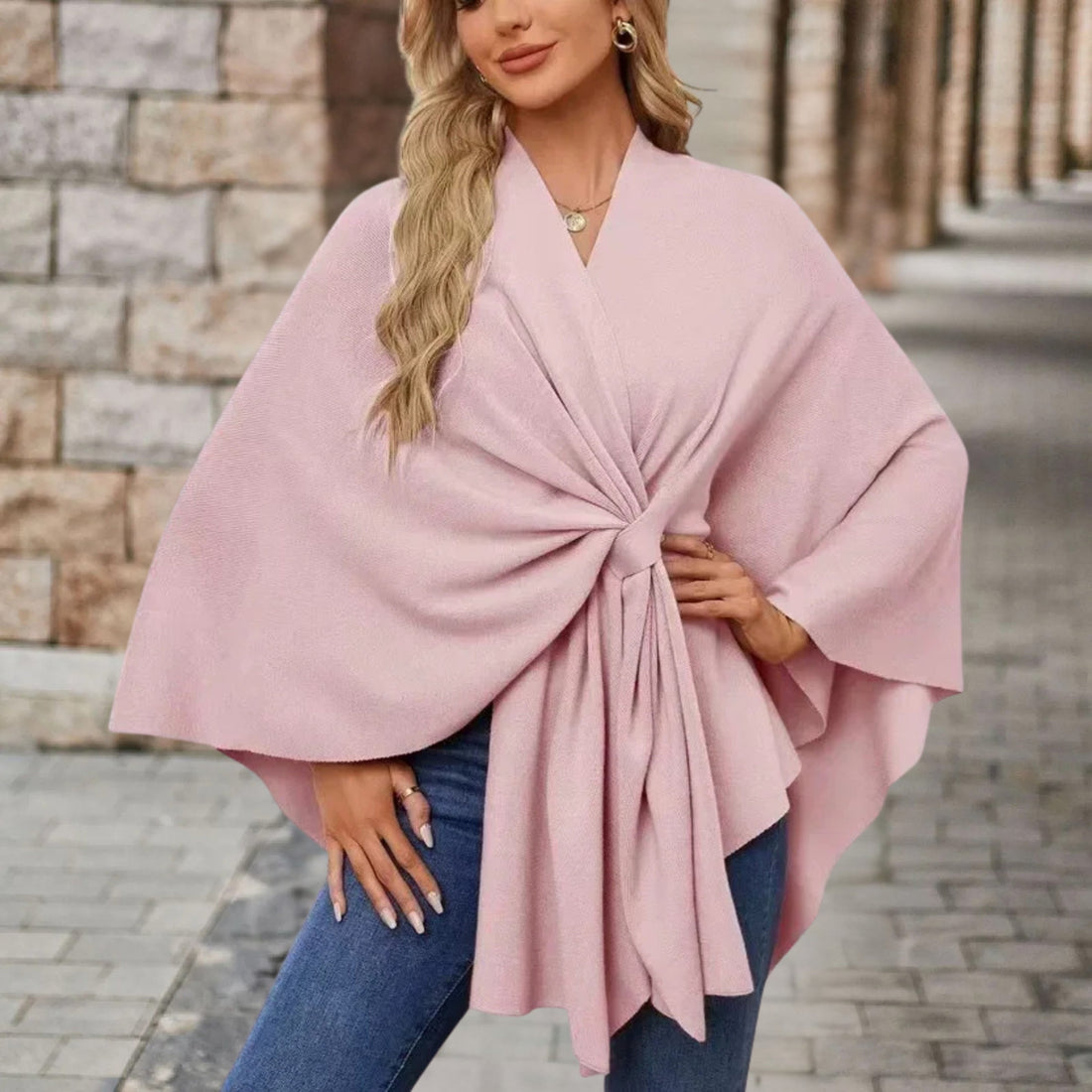 Poncho Femme – Maille Douce, Coupe Enveloppante
