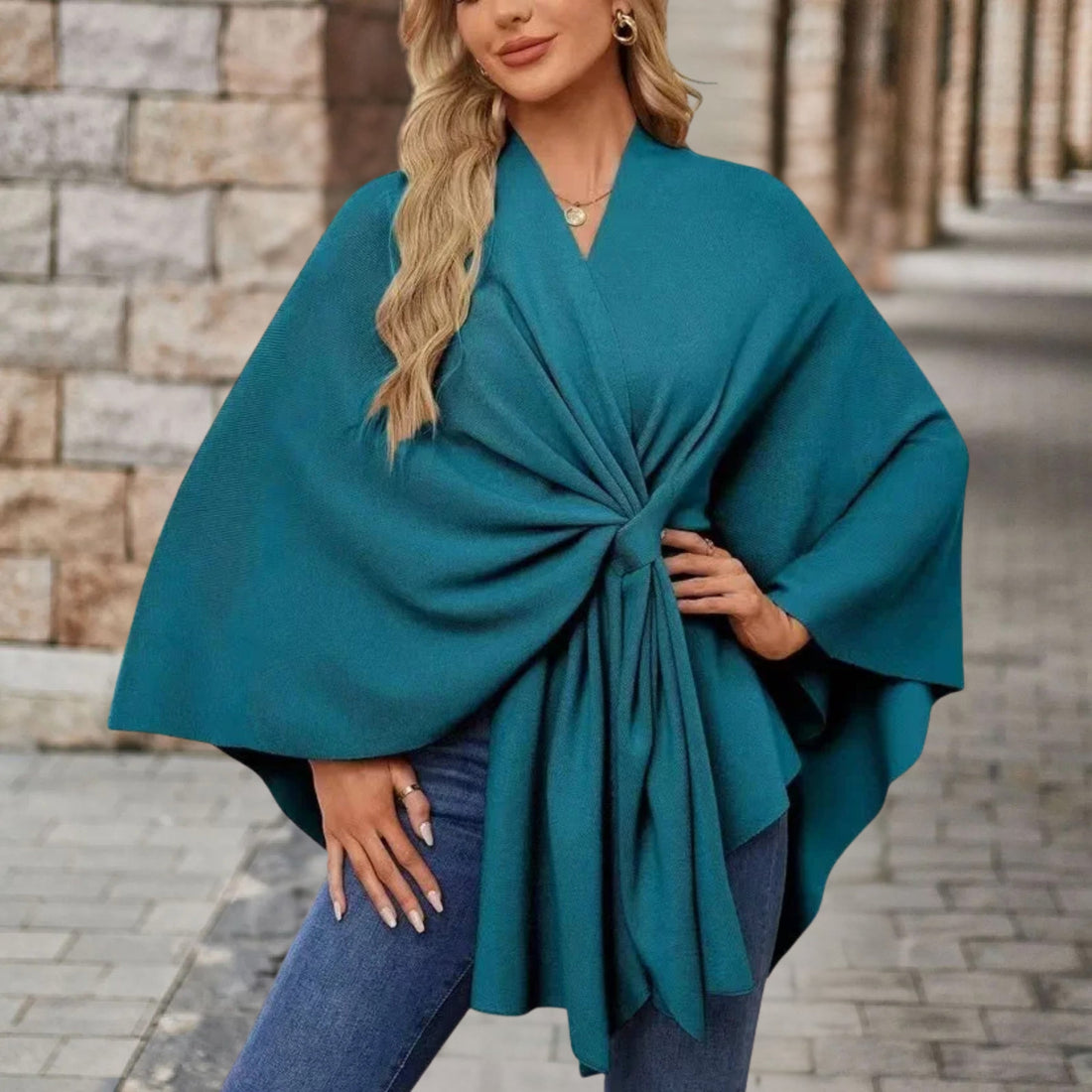 Poncho Femme – Maille Douce, Coupe Enveloppante