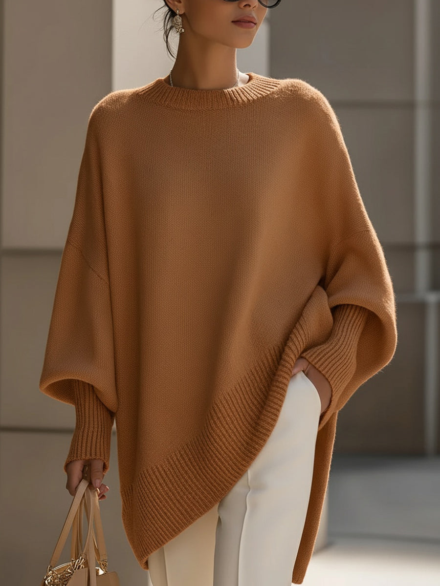 Poncho Femme – Oversize, Maille Douce