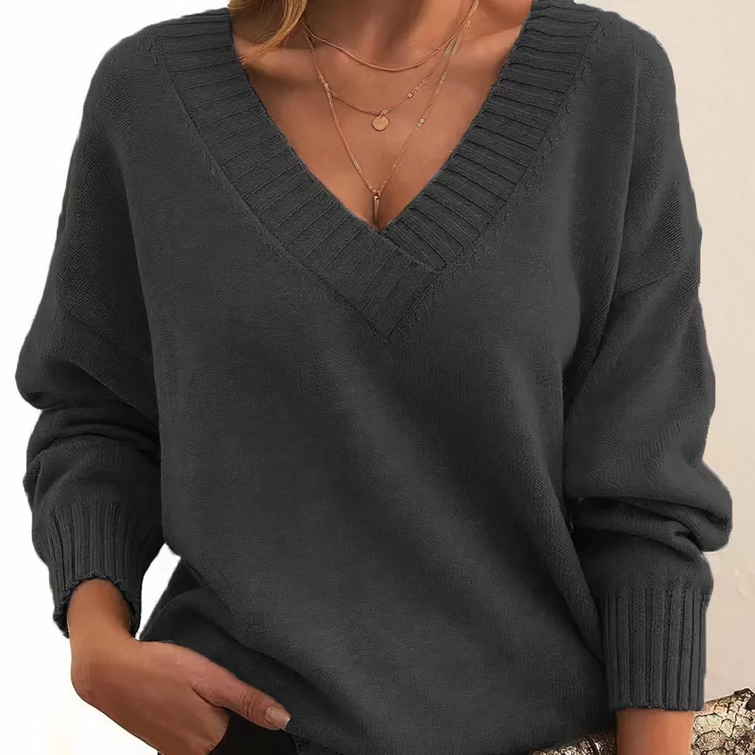 Pull Femme – Maille Douce, Col Rond