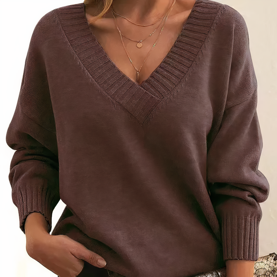 Pull Femme – Maille Douce, Col Rond