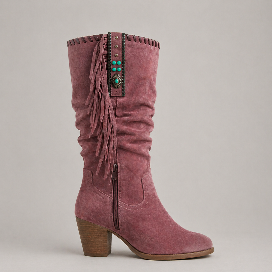 Santiags Femme – Cowboy Franges, Bout Pointu