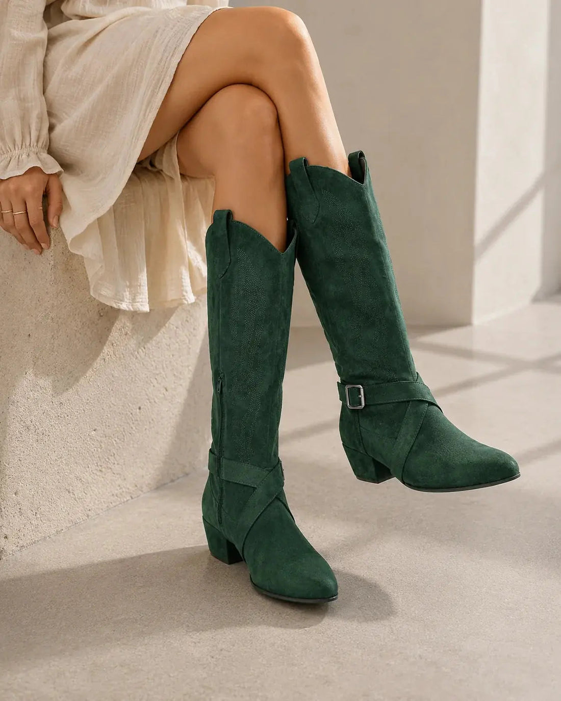 Santiags Femme – Western Aspect Daim, Bout Pointu