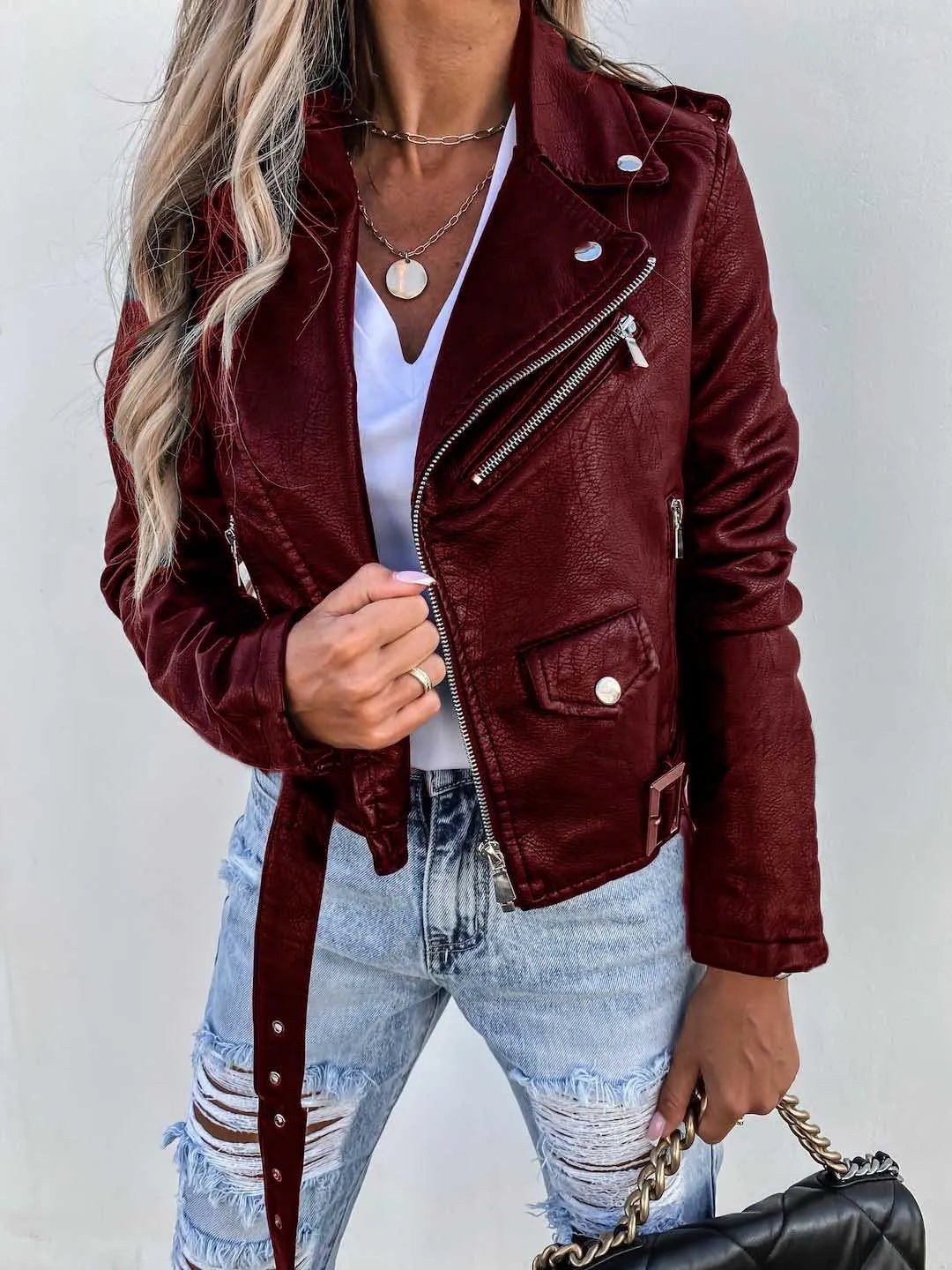 Veste Femme – Aspect Cuir