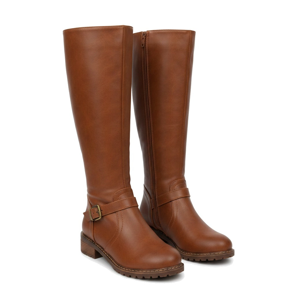 Capucine | Bottes cavalières femme à boucle et zip intérieur