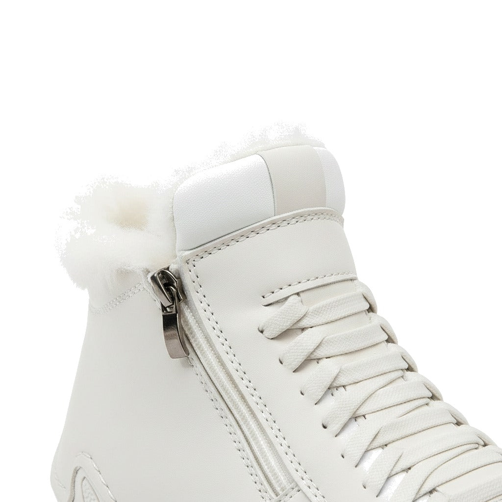 Bottines fourrées femme à lacets et zip latéral - Colette