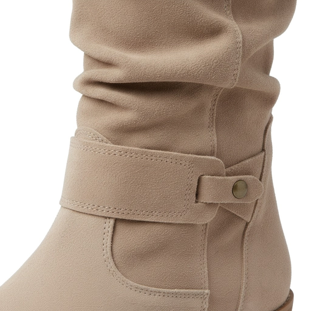 Bottes mi-mollet femme souples à talon bloc - Manon
