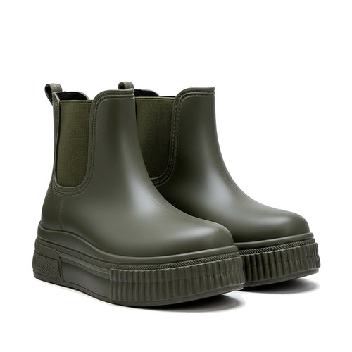 Louise | Bottes de pluie femme chelsea à semelle plateforme