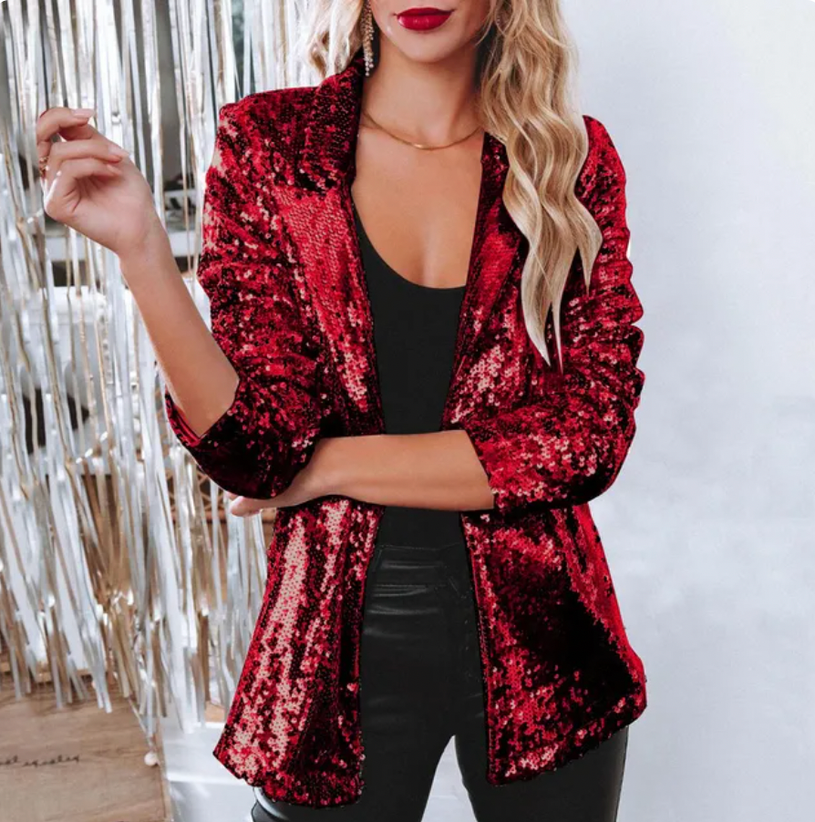 Blazer Femme – Glamour Paillettes, Cintré