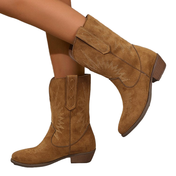 Bottes cowboy femme bout pointu – marron