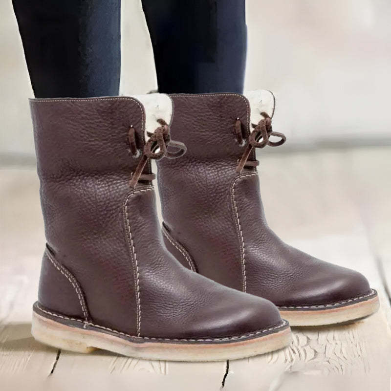 Bottes de Neige Femme – Fourrées, Semelle Antidérapante