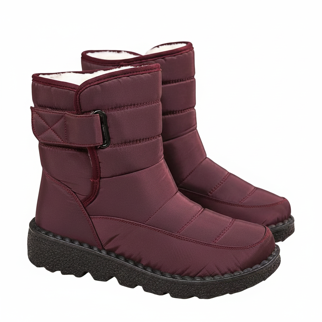 Bottes de Neige Femme – Fourrées, Semelle Antidérapante