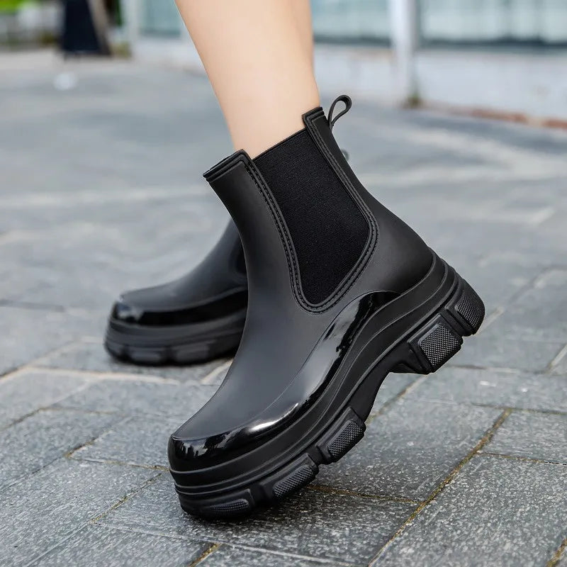 Bottes de Neige Femme – Pluie Plateforme Imperméables, Fourrées