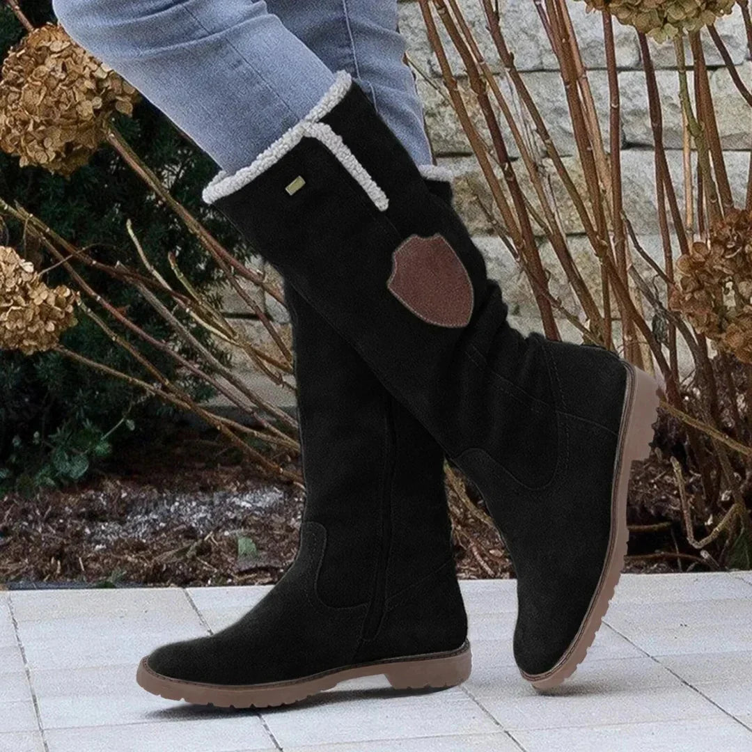 Bottes Hautes Femme d'Hiver – Revers Sherpa, Semelle Crantée