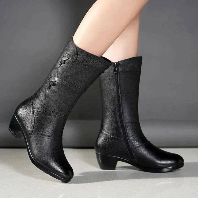 Bottes Hautes Femme – Bout Rond, Tige Souple