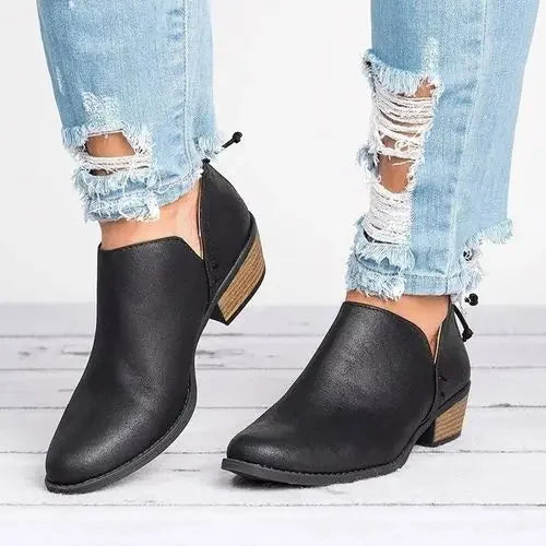 Bottines à Talon Femme – Bout Affiné et Finition Mate