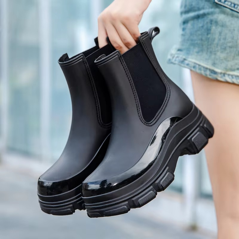 Bottines Chelsea Femme – À Enfiler, Semelle Crantée