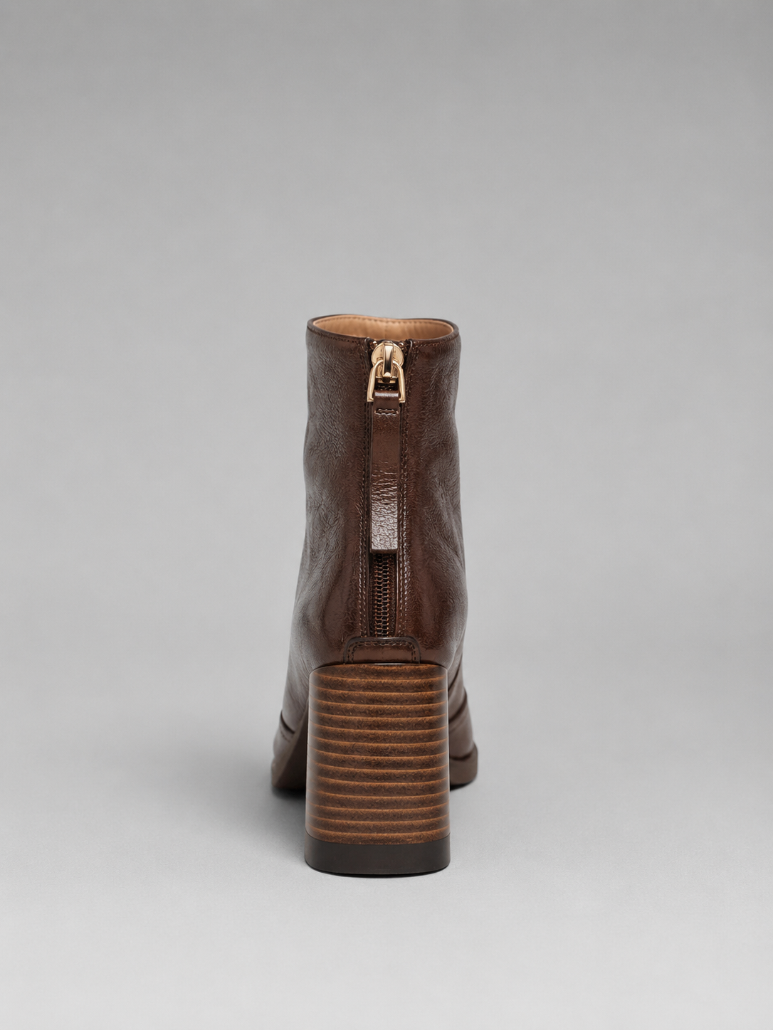 Bottines Femme – Aspect Cuir, Talon Bloc