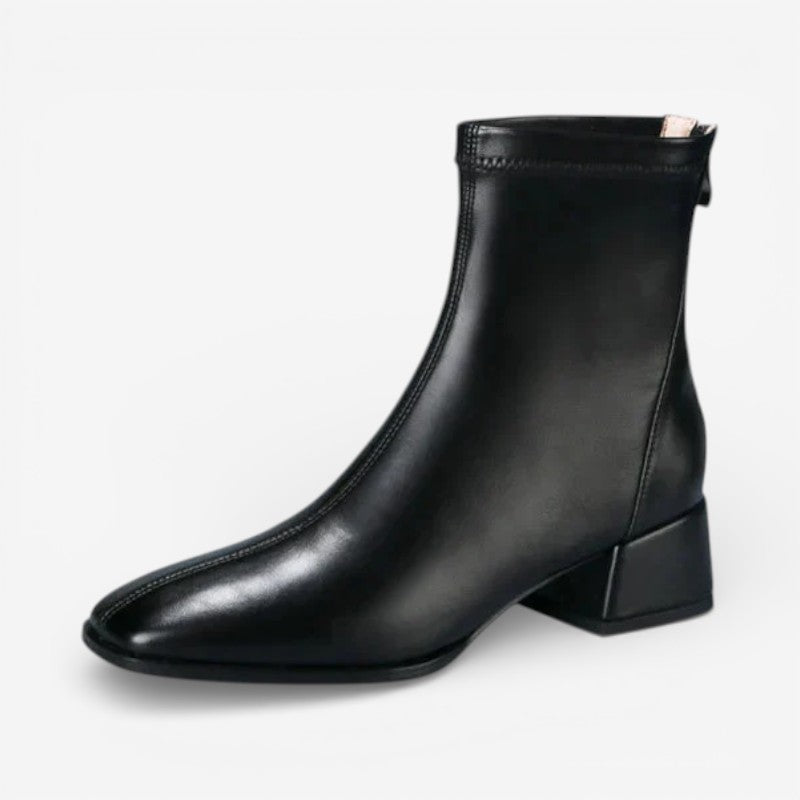 Bottines Femme – Bout Carré, Talon Bloc